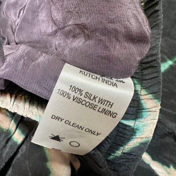 Laura Siegel Tie Dye Silk Loose Lightweight Women's Elastic Pants Size Medium - Picture 5 of 5